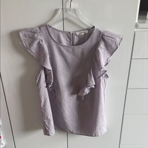 Splendid Linen Lavender Ruffle Sleeve Camisole